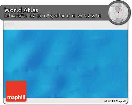 Physical 3D Map of the Area around 36° 29' 4" S, 28° 58' 30" E