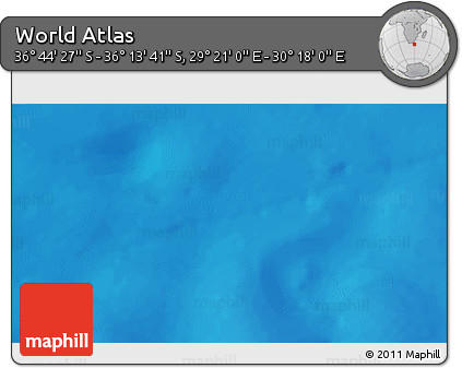 Physical 3D Map of the Area around 36° 29' 4" S, 29° 49' 30" E