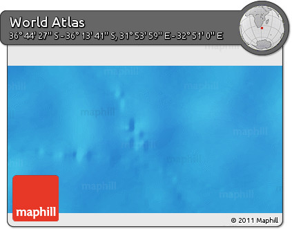 Physical 3D Map of the Area around 36° 29' 4" S, 32° 22' 30" E
