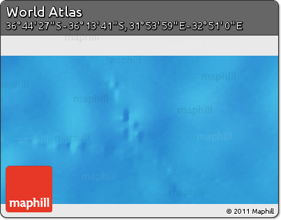 Physical 3D Map of the Area around 36° 29' 4" S, 32° 22' 30" E
