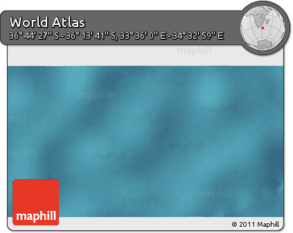 Satellite 3D Map of the Area around 36° 29' 4" S, 34° 4' 30" E