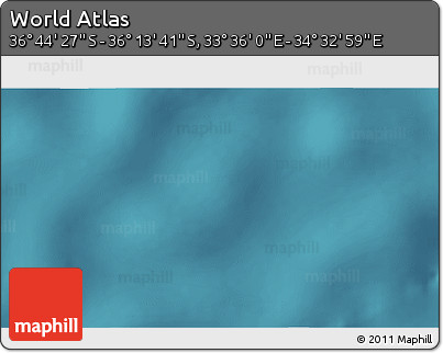 Satellite 3D Map of the Area around 36° 29' 4" S, 34° 4' 30" E