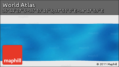 Physical Panoramic Map of the Area around 36° 29' 4" S, 38° 19' 30" E