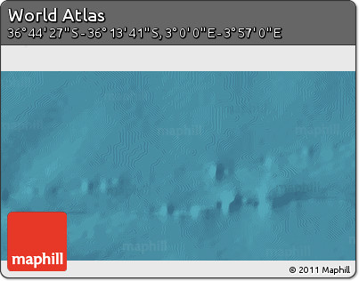 Satellite 3D Map of the Area around 36° 29' 4" S, 3° 28' 30" E