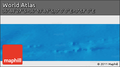 Physical Panoramic Map of the Area around 36° 29' 4" S, 3° 28' 30" E