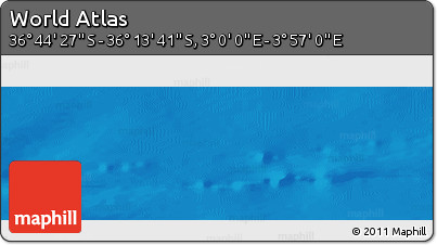 Physical Panoramic Map of the Area around 36° 29' 4" S, 3° 28' 30" E