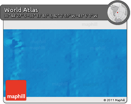 Physical 3D Map of the Area around 36° 29' 4" S, 41° 34' 30" W