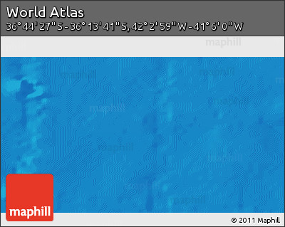 Physical 3D Map of the Area around 36° 29' 4" S, 41° 34' 30" W