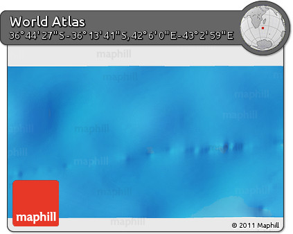 Physical 3D Map of the Area around 36° 29' 4" S, 42° 34' 30" E