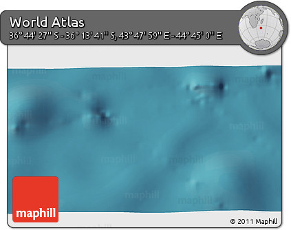 Satellite 3D Map of the Area around 36° 29' 4" S, 44° 16' 29" E