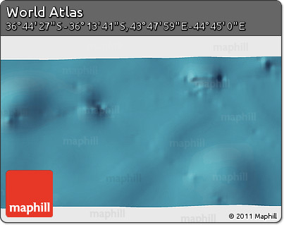 Satellite 3D Map of the Area around 36° 29' 4" S, 44° 16' 29" E