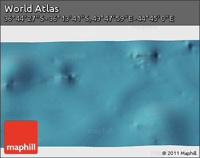 Satellite 3D Map of the Area around 36° 29' 4" S, 44° 16' 29" E