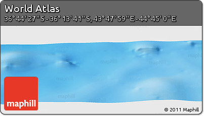 Physical Panoramic Map of the Area around 36° 29' 4" S, 44° 16' 29" E