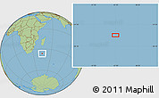 Savanna Style Location Map of the area around 36° 29' 4" S, 45° 7' 30" E