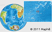 Physical Location Map of the area around 36° 29' 4" S, 4° 10' 30" W