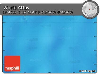 Physical Map of the Area around 36° 29' 4" S, 4° 10' 30" W