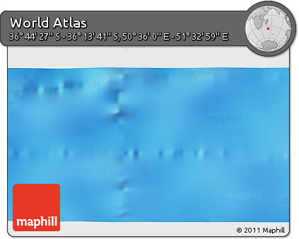 Physical 3D Map of the Area around 36° 29' 4" S, 51° 4' 30" E