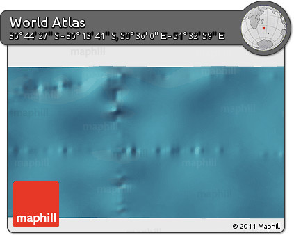 Satellite 3D Map of the Area around 36° 29' 4" S, 51° 4' 30" E