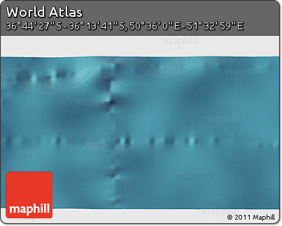 Satellite 3D Map of the Area around 36° 29' 4" S, 51° 4' 30" E