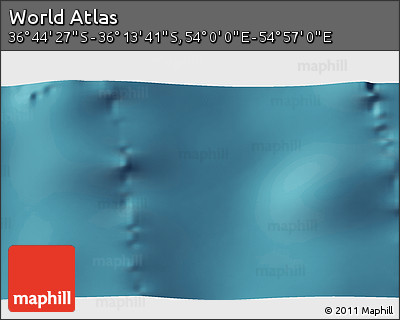 Satellite 3D Map of the Area around 36° 29' 4" S, 54° 28' 30" E