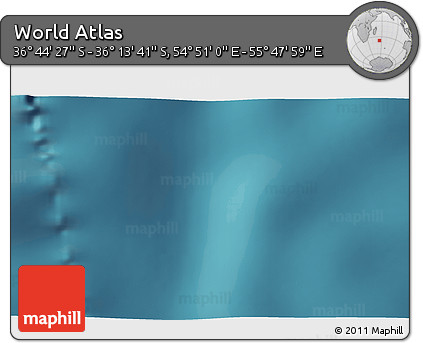Satellite 3D Map of the Area around 36° 29' 4" S, 55° 19' 30" E