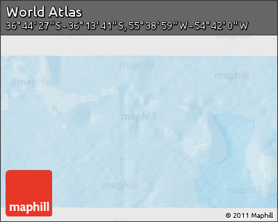 Political 3D Map of the Area around 36° 29' 4" S, 55° 10' 29" W