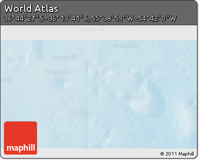 Shaded Relief 3D Map of the Area around 36° 29' 4" S, 55° 10' 29" W