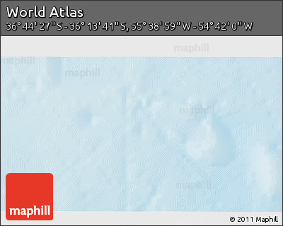 Shaded Relief 3D Map of the Area around 36° 29' 4" S, 55° 10' 29" W