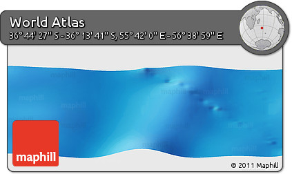 Physical Panoramic Map of the Area around 36° 29' 4" S, 56° 10' 29" E