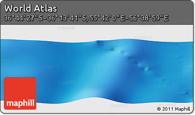 Physical Panoramic Map of the Area around 36° 29' 4" S, 56° 10' 29" E