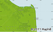 Physical Map of the area around 36° 29' 4" S, 56° 52' 30" W