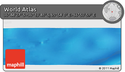Physical Panoramic Map of the Area around 36° 29' 4" S, 66° 22' 30" E