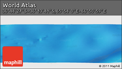 Physical Panoramic Map of the Area around 36° 29' 4" S, 66° 22' 30" E