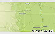 Physical 3D Map of the area around 36° 29' 4" S, 67° 4' 29" W