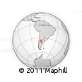 Outline Map of the Area around 36° 29' 4" S, 67° 4' 29" W, rectangular outline