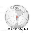 Outline Map of the Area around 36° 29' 4" S, 69° 37' 30" W, rectangular outline