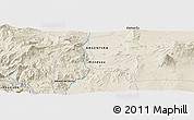 Shaded Relief Panoramic Map of the area around 36° 29' 4" S, 69° 37' 30" W