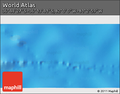 Physical 3D Map of the Area around 36° 29' 4" S, 81° 31' 30" W