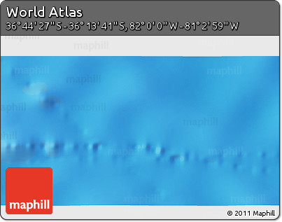 Physical 3D Map of the Area around 36° 29' 4" S, 81° 31' 30" W