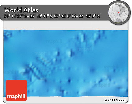 Physical 3D Map of the Area around 36° 29' 4" S, 83° 13' 29" W