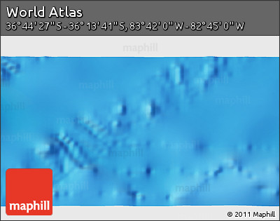Physical 3D Map of the Area around 36° 29' 4" S, 83° 13' 29" W