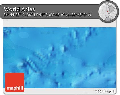 Political 3D Map of the Area around 36° 29' 4" S, 83° 13' 29" W