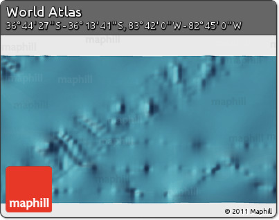 Satellite 3D Map of the Area around 36° 29' 4" S, 83° 13' 29" W