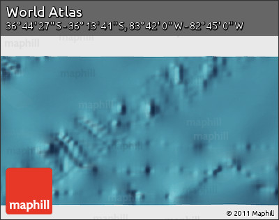 Satellite 3D Map of the Area around 36° 29' 4" S, 83° 13' 29" W