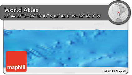 Physical Panoramic Map of the Area around 36° 29' 4" S, 83° 13' 29" W