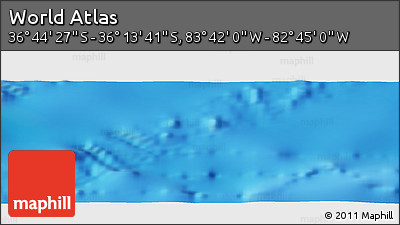 Physical Panoramic Map of the Area around 36° 29' 4" S, 83° 13' 29" W