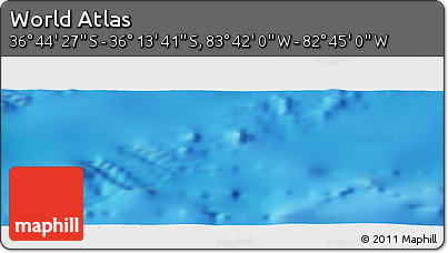 Shaded Relief Panoramic Map of the Area around 36° 29' 4" S, 83° 13' 29" W