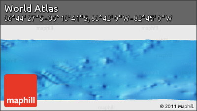 Shaded Relief Panoramic Map of the Area around 36° 29' 4" S, 83° 13' 29" W