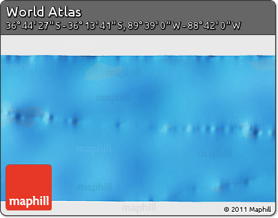 Shaded Relief 3D Map of the Area around 36° 29' 4" S, 89° 10' 30" W