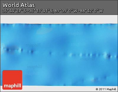 Shaded Relief 3D Map of the Area around 36° 29' 4" S, 89° 10' 30" W
